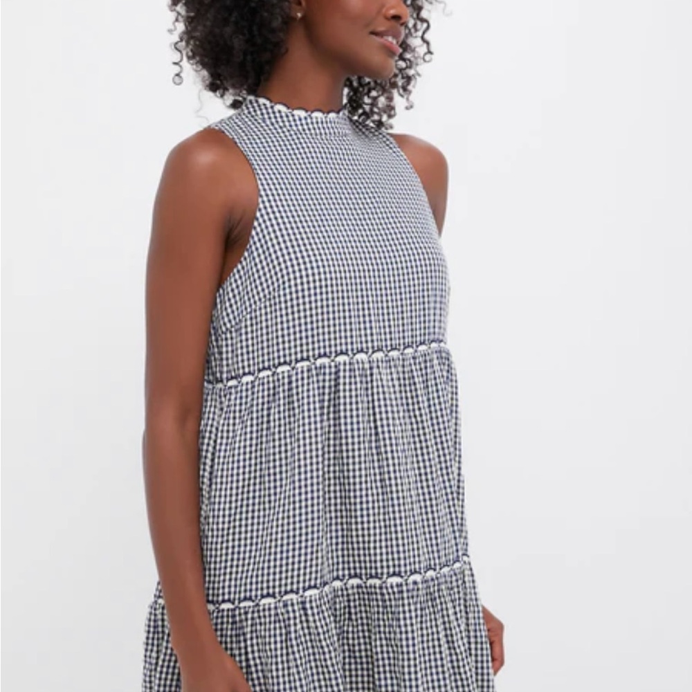 Brand New Tuckernuck New Pomander Place Navy Gingham Morgan Dress Size XXXL - Picture 6 of 6